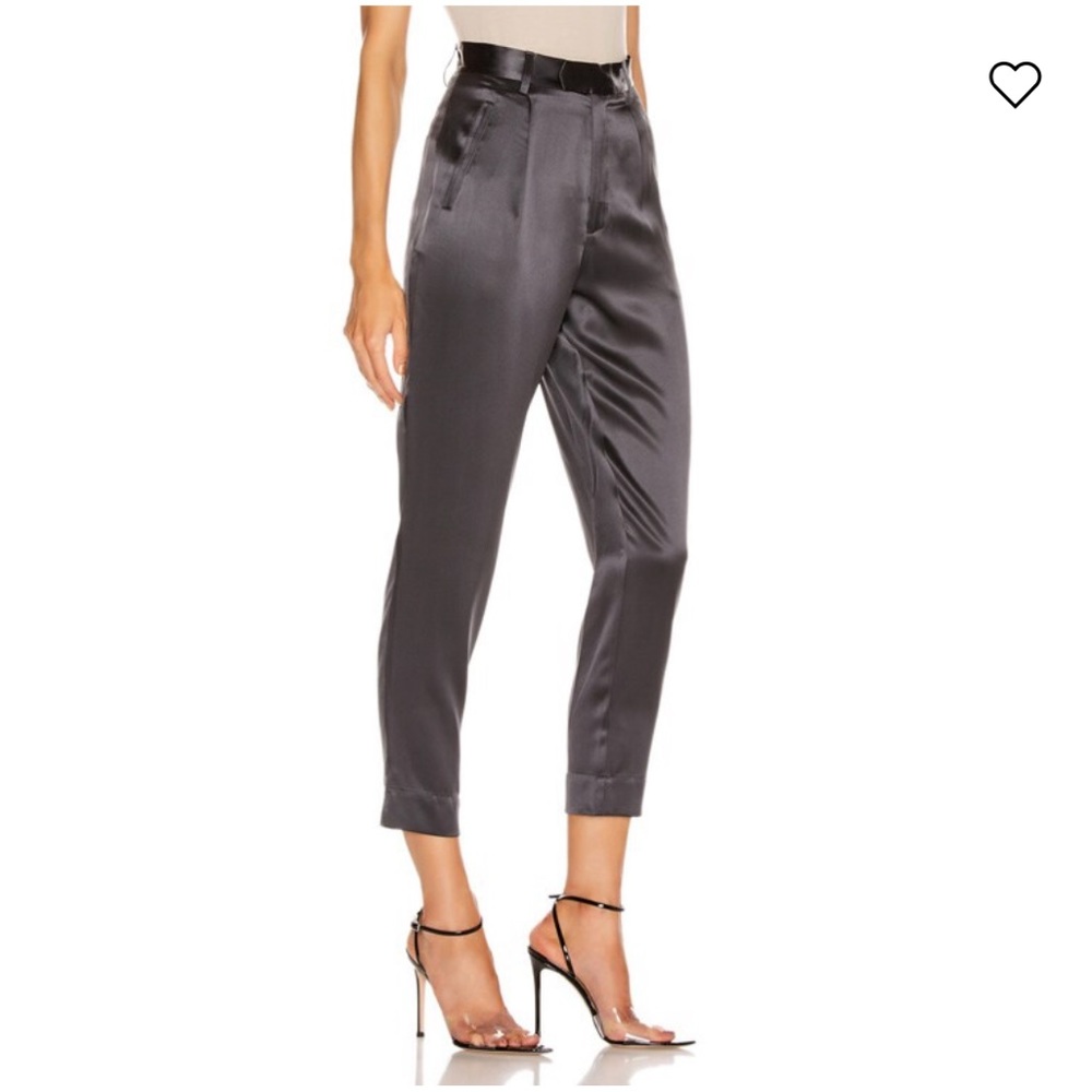 NWT Fleur du Mal silk tapered pant sz 4